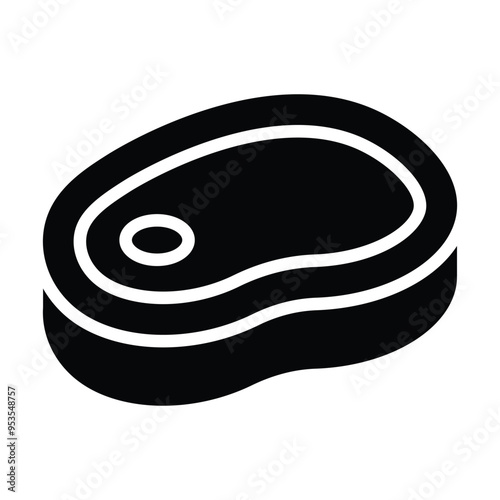 Simple Meat solid icon. The icon can be used for websites, print templates, presentation templates, illustrations, etc