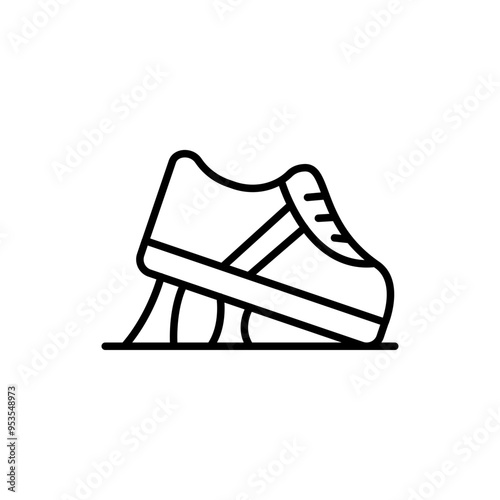 Chewing gum sneakers outline icons, minimalist vector illustration ,simple transparent graphic element .Isolated on white background
