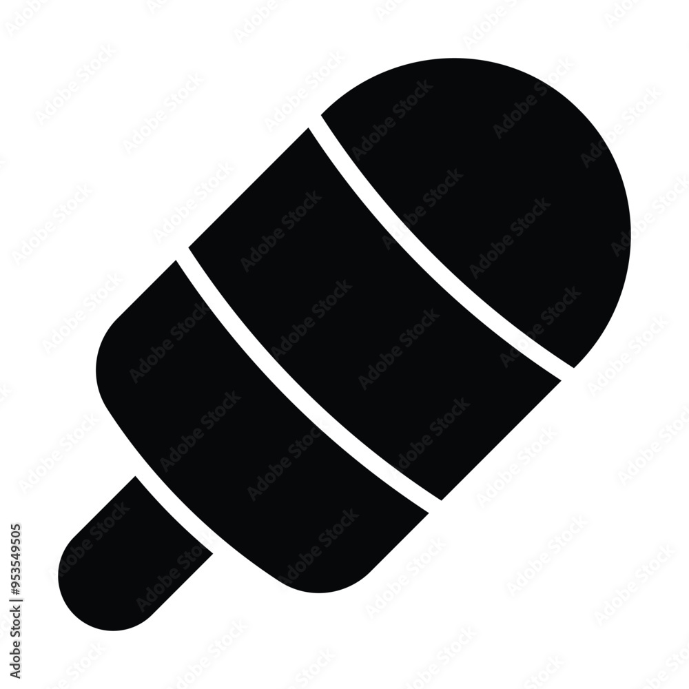 Simple Popsicle solid icon. The icon can be used for websites, print templates, presentation templates, illustrations, etc Simple Popsicle solid icon. The icon can be used for websites, print templates, presentation templates, illustrations, etc