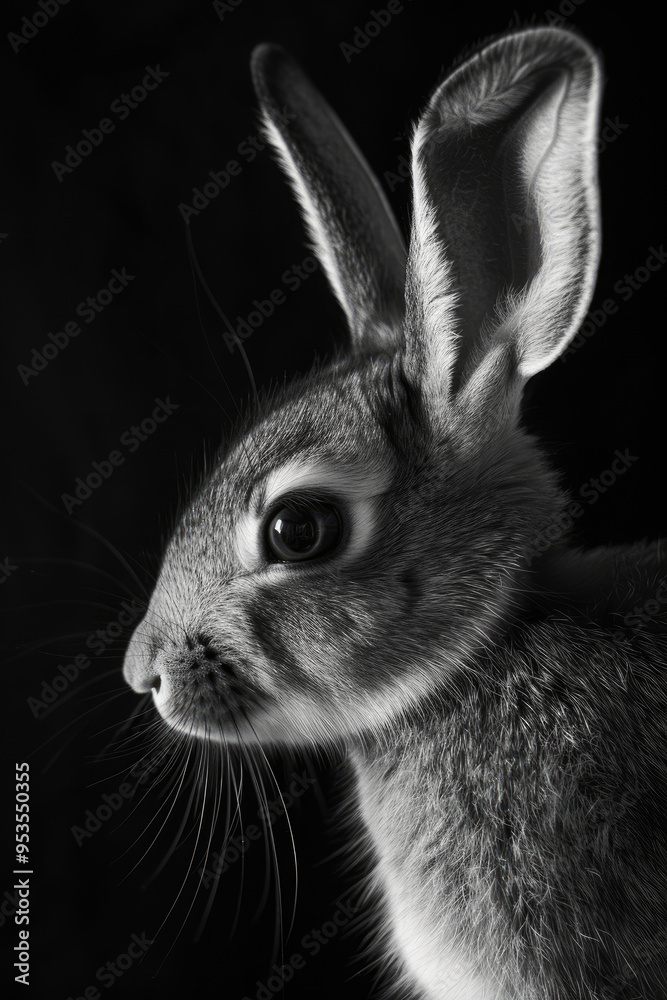 Fototapeta premium portrait studio photograph of bilby black and white