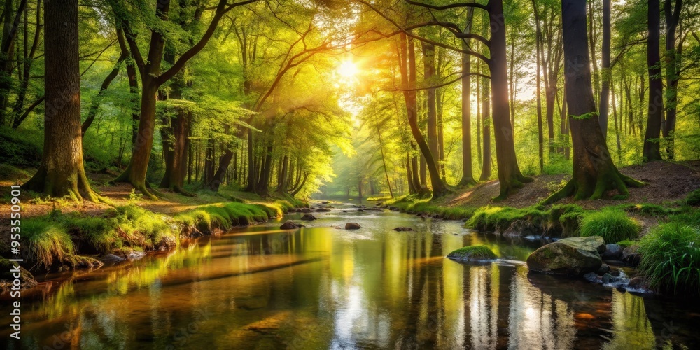 Forest creek in warm sunlight , nature, stream, river, creek, forest, trees, sunlight, sunny, outdoors, tranquil, peaceful Forest creek in warm sunlight , nature, stream, river, creek, forest, trees, sunlight, sunny, outdoors, tranquil, peaceful