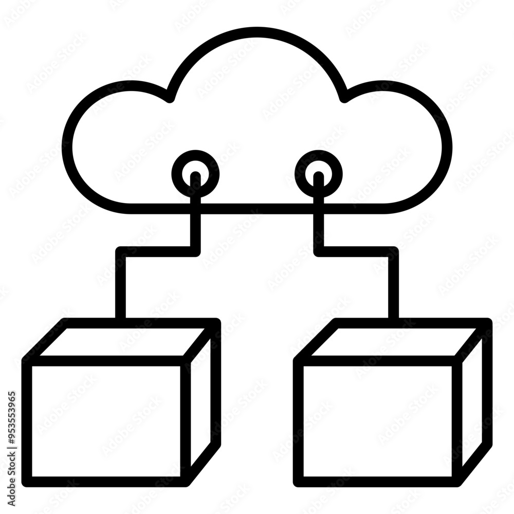 Cloud Computing outline icon