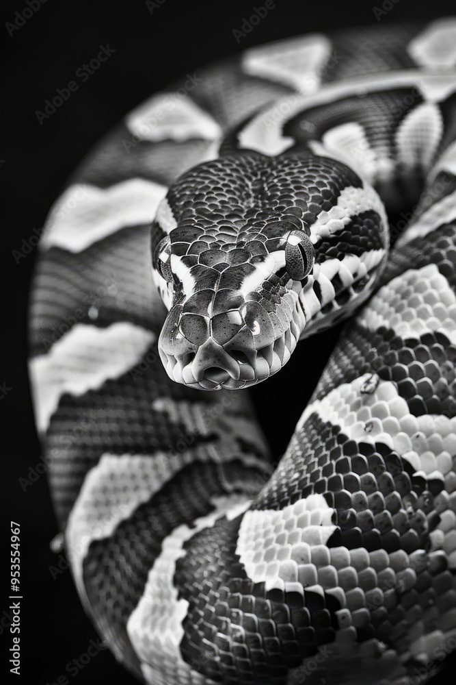 portrait studio photograph of african rock python black and white portrait studio photograph of african rock python black and white