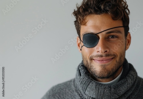 Man wearing an eyepatch photo