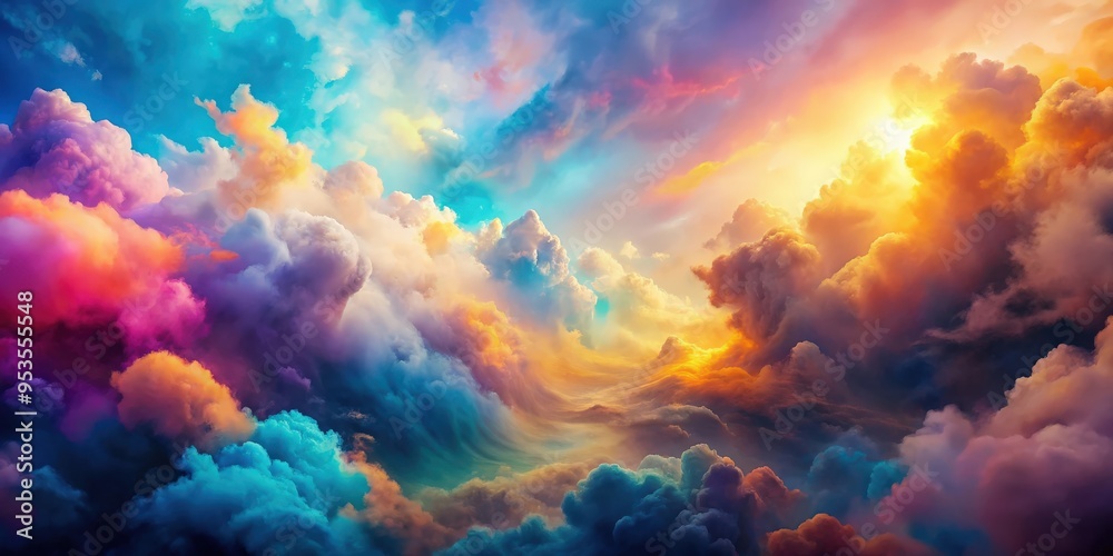 Abstract colorful clouds background with celestial hues, vibrant, abstract, clouds, background, celestial, colorful Abstract colorful clouds background with celestial hues, vibrant, abstract, clouds, background, celestial, colorful
