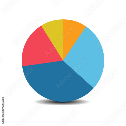 Free Download Pie chart graph with shadow - GFXLoad