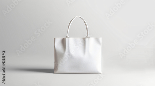 Mockup of a Bag on a Light Background for Product Presentation and Branding Design