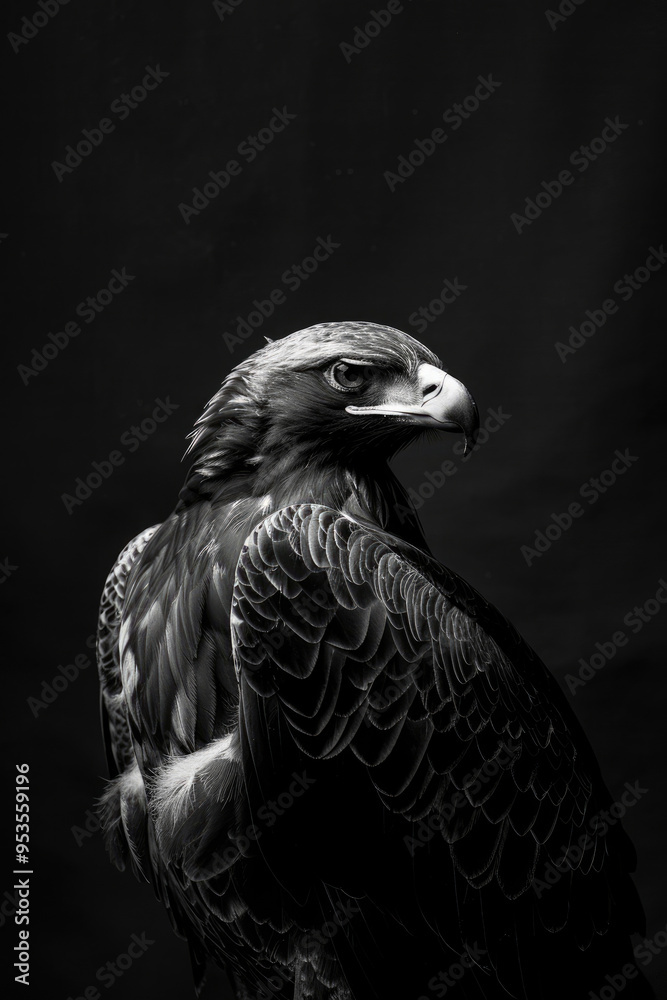 portrait studio photograph of eagle black and white portrait studio photograph of eagle black and white