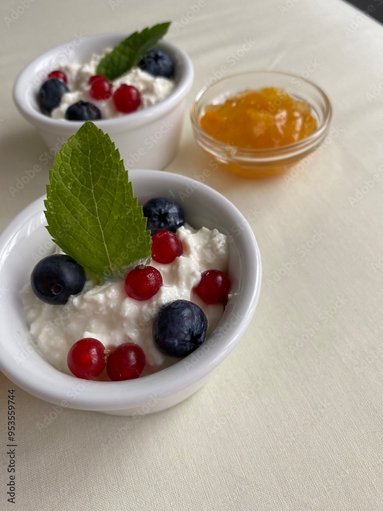 yogurt with muesli and berries
