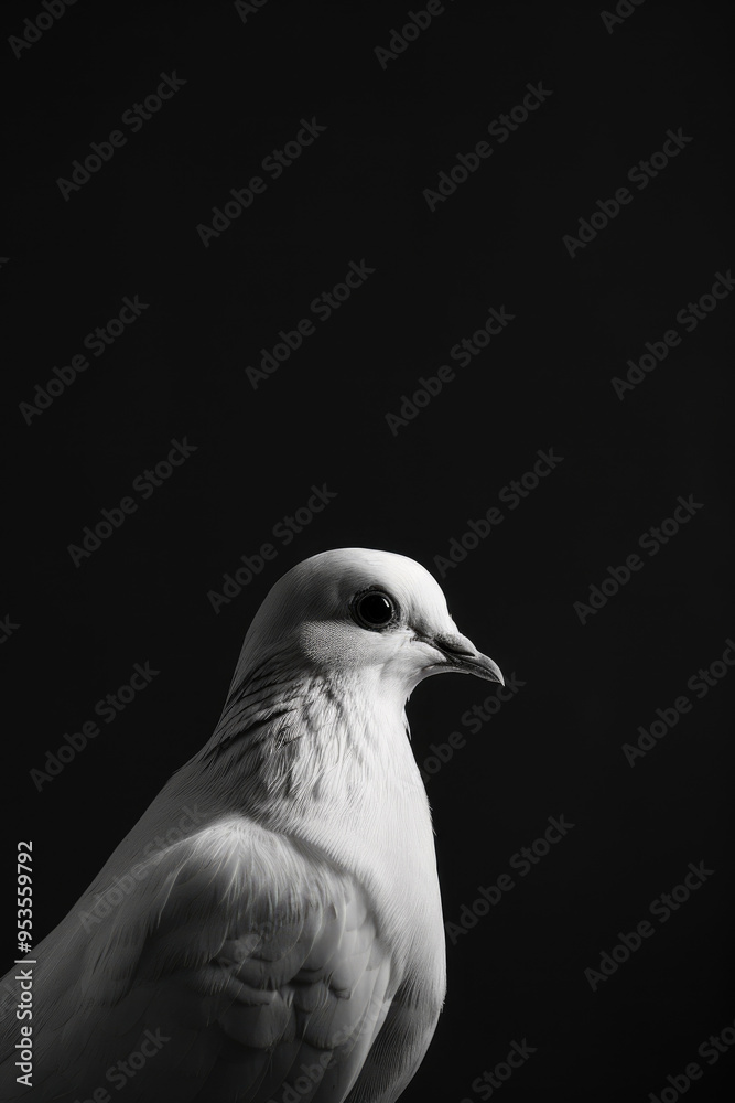 portrait studio photograph of dove black and white portrait studio photograph of dove black and white