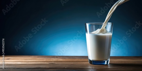 Milk being poured into a clear glass , pouring, milk, glass, dairy, drink, white, liquid, fresh