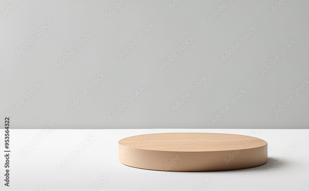Minimal table for product display, light background. Minimal table for product display, light background.