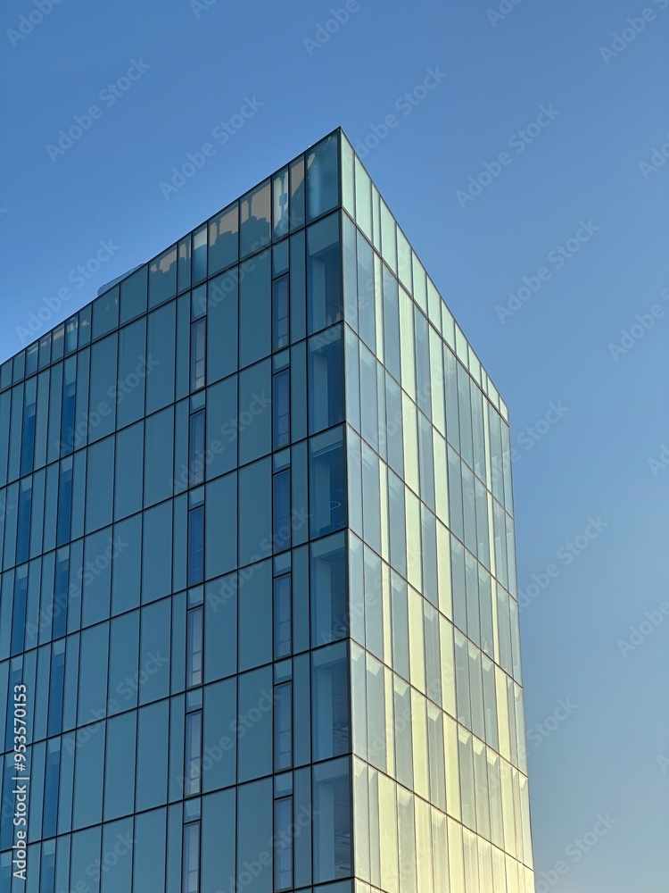Looking up at modern buildings in Manchester city centre. Manchester England. Looking up at modern buildings in Manchester city centre. Manchester England.