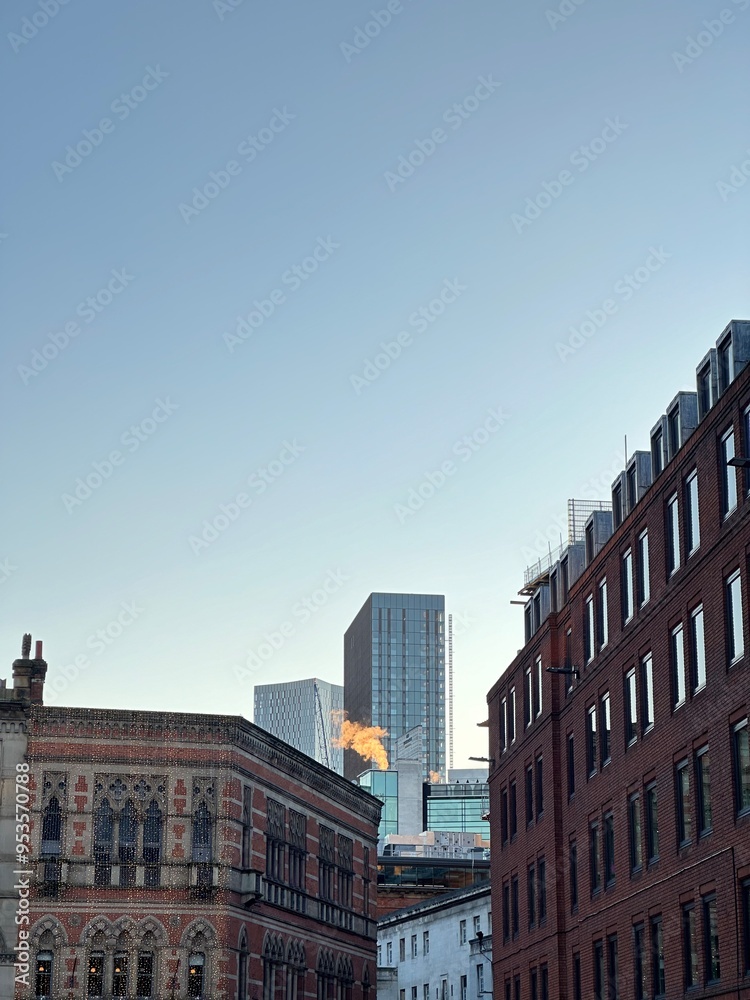 Modern buildings and landmarks in Manchester city centre. Manchester England. Modern buildings and landmarks in Manchester city centre. Manchester England.