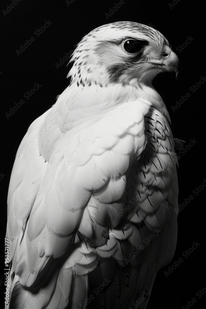 portrait studio photograph of hawk black and white portrait studio photograph of hawk black and white