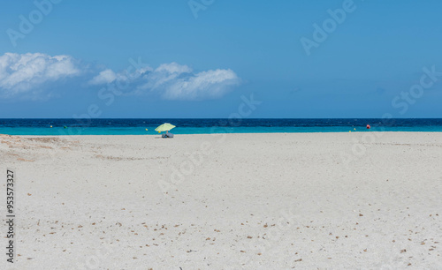 The beautiful beach of Playa de Ses Illetes, Formentera. photo