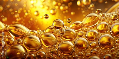 Golden liquid honey with bubbles abstract background, honey, bubbles, golden, liquid, sweet, natural, organic, food, sticky