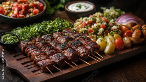 Food photography, Lebanese Food, Mediterranean Cuisine, Grilled Barbecue Salads, Appetizers