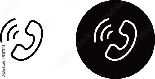 電話受付のアイコン素材