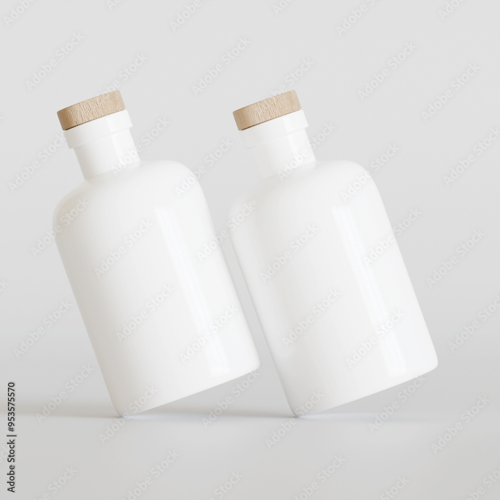 Cocktail packaging white color 3D render illustration Cocktail packaging white color 3D render illustration