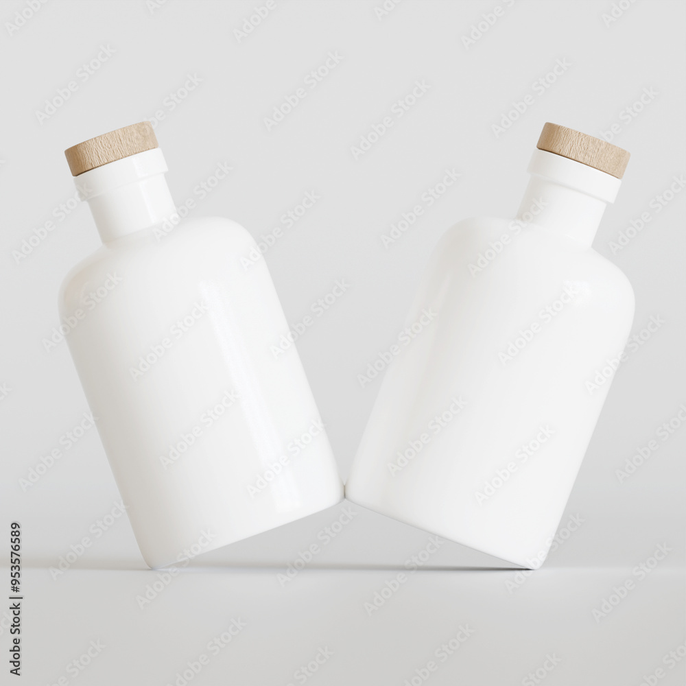 Cocktail packaging white color 3D render illustration Cocktail packaging white color 3D render illustration