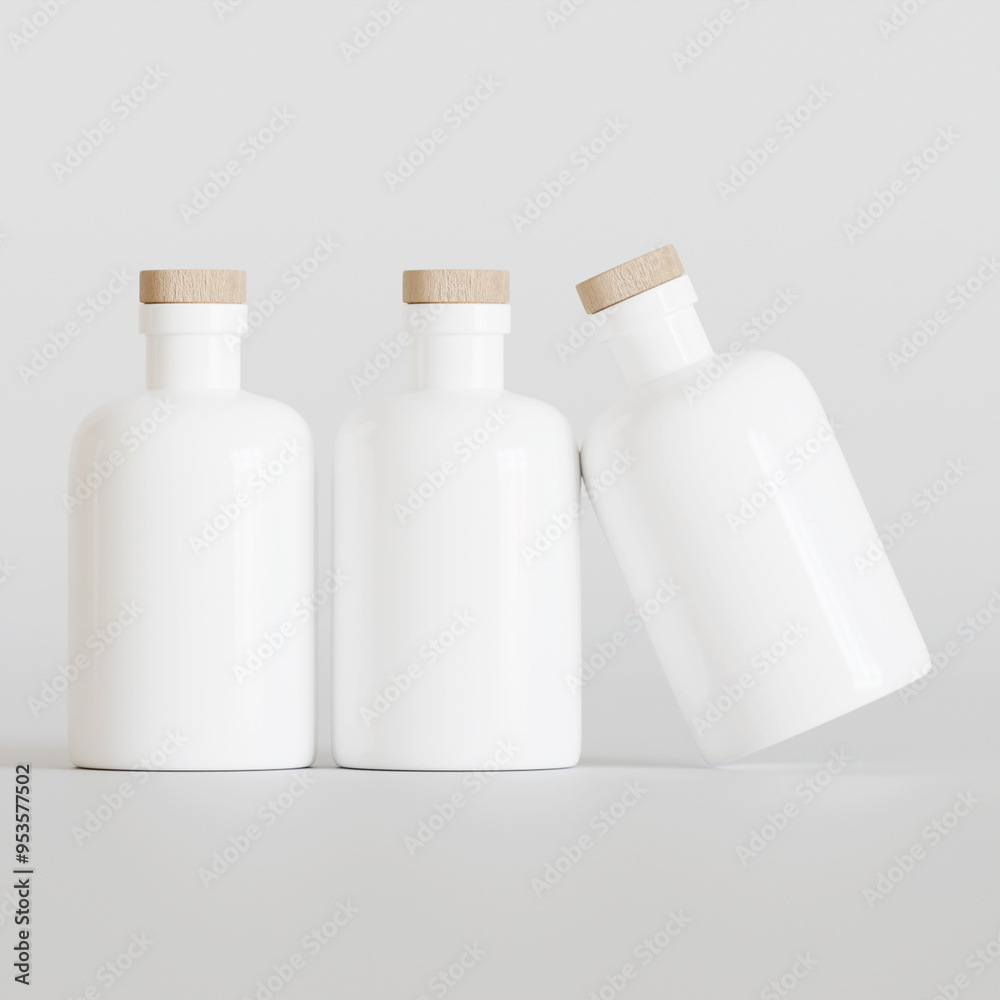 Cocktail packaging white color 3D render illustration Cocktail packaging white color 3D render illustration