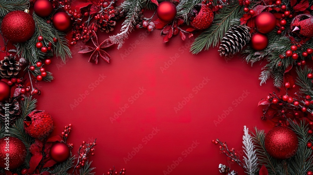 Festive xmas theme in red Festive xmas theme in red