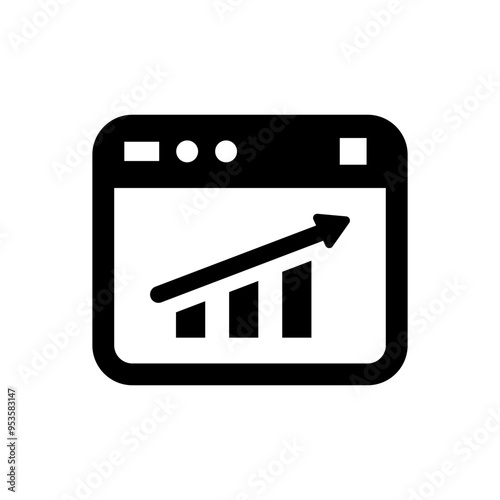 Website performance growth icon