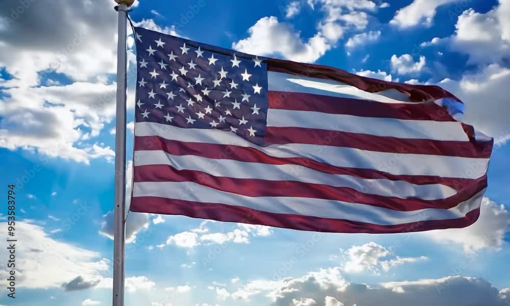 American Flag Waving in the Wind American Flag Waving in the Wind
