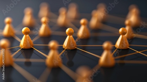 Conceptual of affiliate marketing networks with partner websites and commissions shown in a blurred depth of field background
