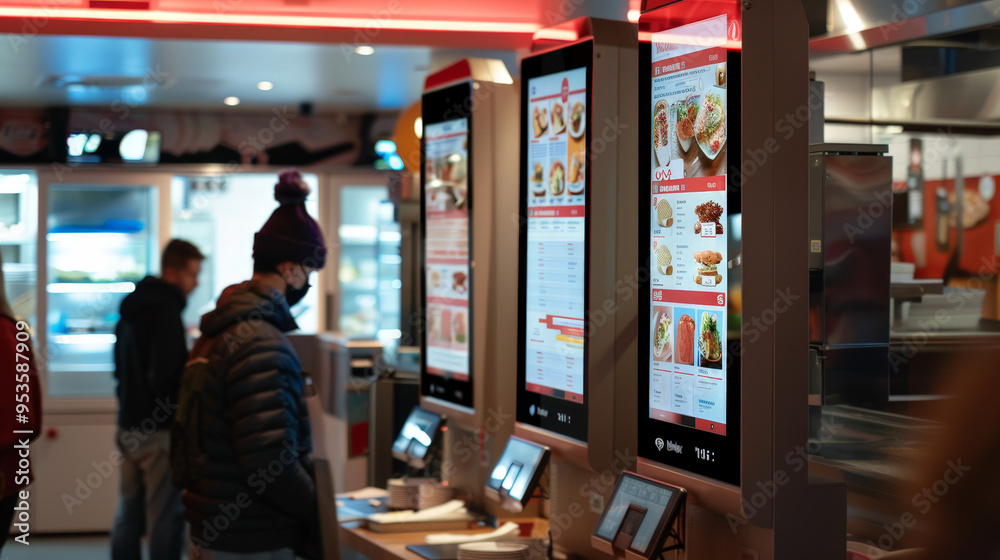 self service terminal showing menu ready to order
self service terminal showing menu ready to order