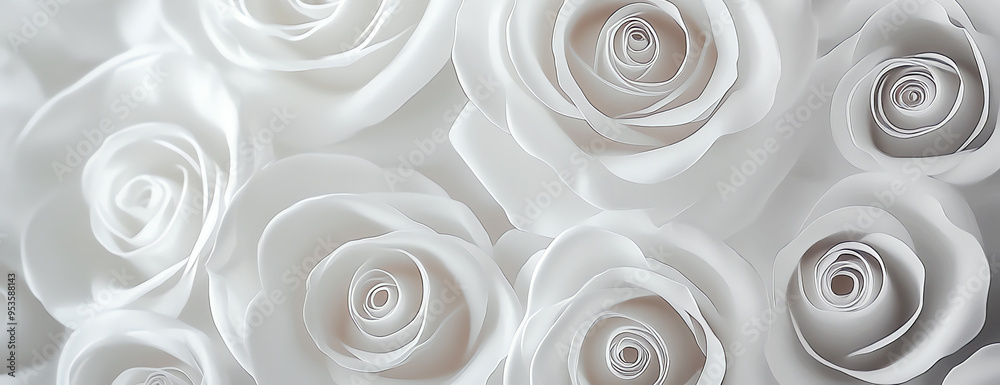 white roses, AI generated white roses, AI generated