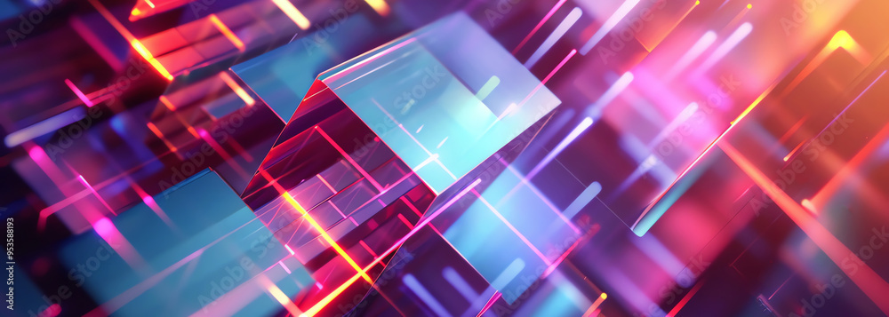 abstract wallpaper with harmonious geometric combinations and bright lighting, AI generated abstract wallpaper with harmonious geometric combinations and bright lighting, AI generated