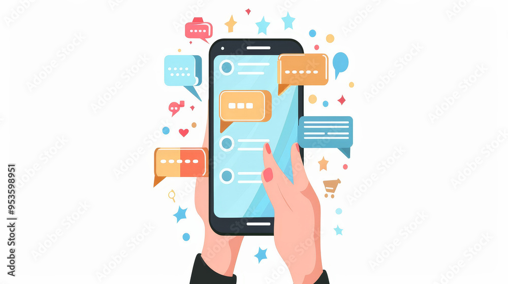 text message on phone screen text message on phone screen