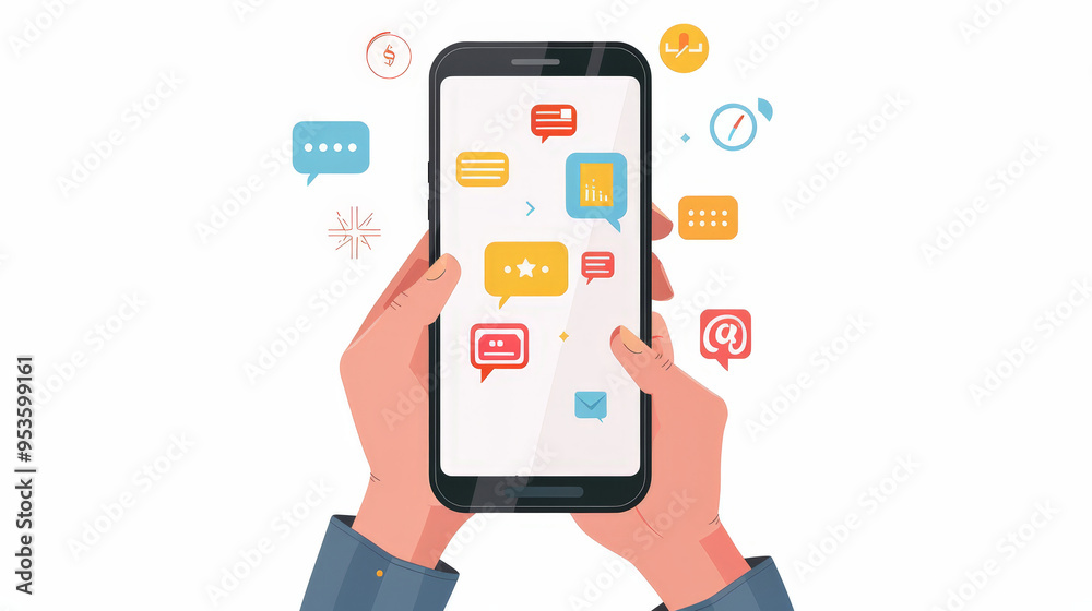 text message on phone screen text message on phone screen