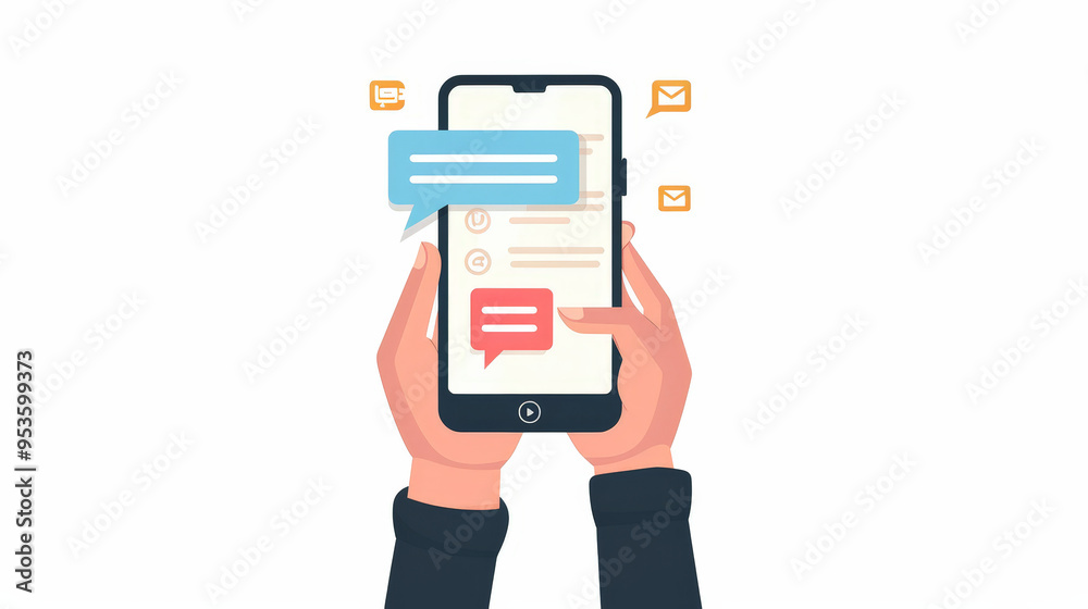 text message on phone screen text message on phone screen