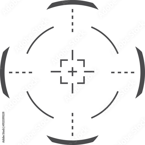 Sniper gun digital aim. Round game element