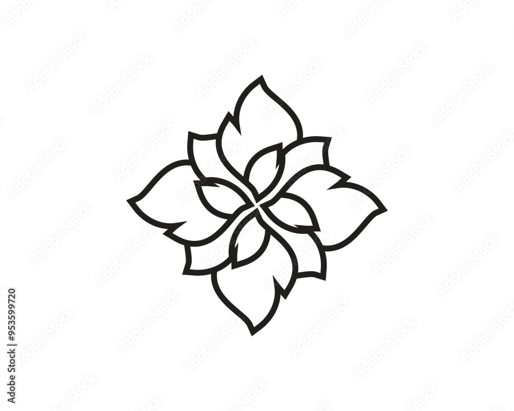 flower design minimal logo vector template flower design minimal logo vector template