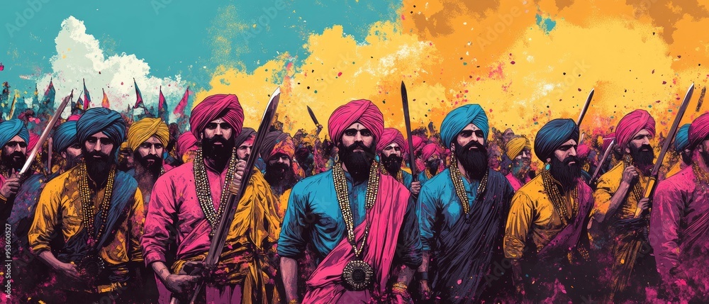 Fototapeta premium Kirpan Cultural Festival Sikhism Religion Spiritual Symbol