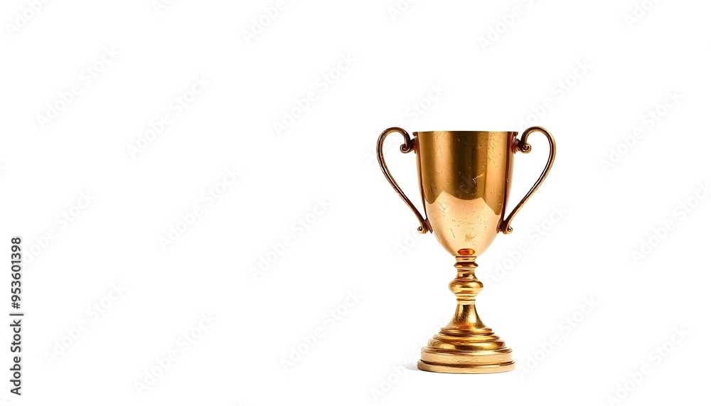 Bronze trophy award on white isolated background Bronze trophy award on white isolated background