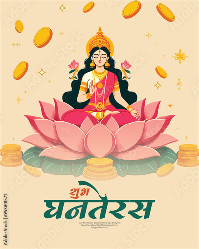 Illustration for Dhanteras Festival Celebration