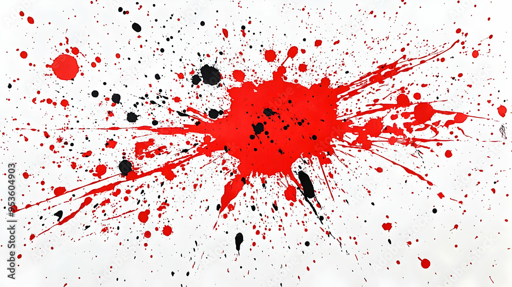 Red and Black Paint Splatter Abstract Background Red and Black Paint Splatter Abstract Background