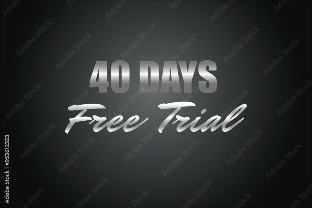 Obraz premium 40 day free trial banner design. 40 days free banner background 