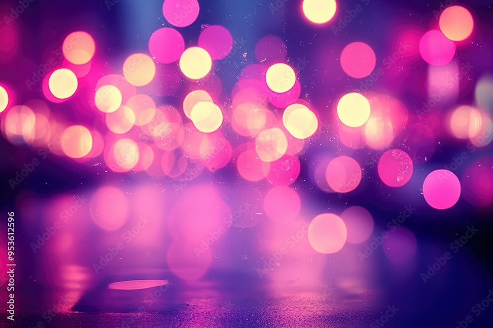Abstract Bokeh Background with Purple and Yellow Lights Abstract Bokeh Background with Purple and Yellow Lights
