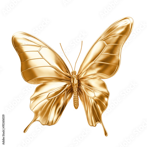 Wallpaper Mural golden butterfly isolated Torontodigital.ca