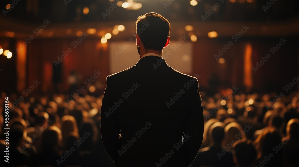 Dynamic Presenter Inspiring Audience at Workshop