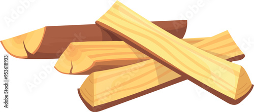 Wood pile cartoon icon. Firewood tree lumber logs