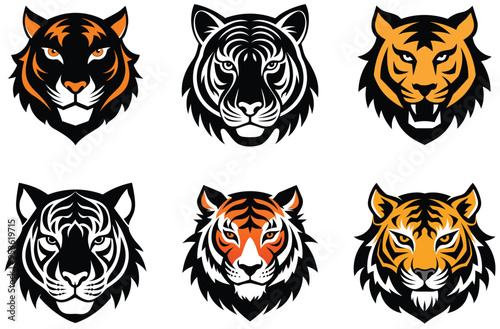 tiger head vector illustration