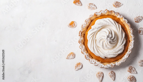 Traditional american homemade pumpkin pie, Pumpkin Pie for Thanksigiving or Halloween  photo