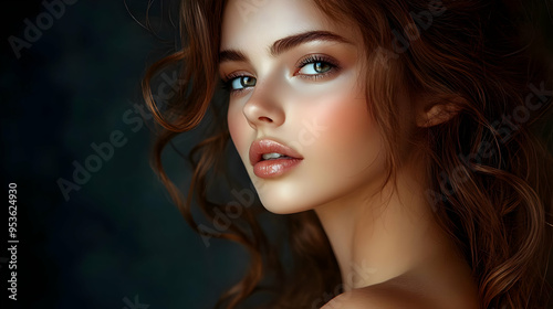 A close-up portrait of a wo...